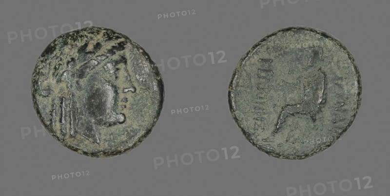 Coin Depicting the God Apollo, 2nd century BC, Greek, Ancient Greece, Bronze, Diam. 2.2 cm, 8.94 g
