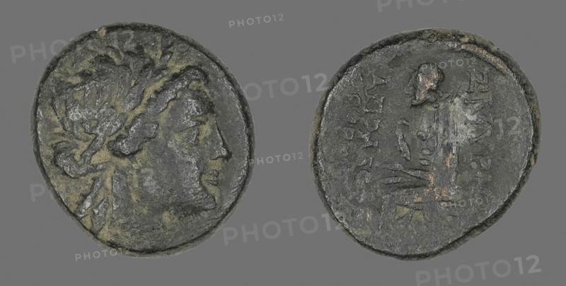 Coin Depicting the God Apollo, 2nd/1st century BC, Greek, Ancient Greece, Bronze, Diam. 2.2 cm, 7.56 g