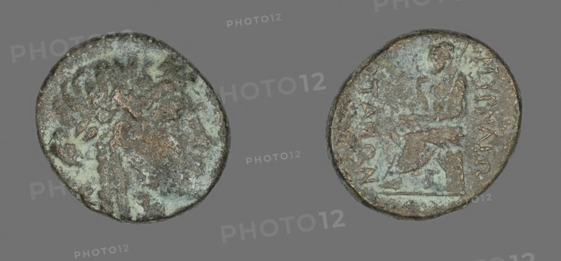 Coin Depicting the God Apollo, 2nd century BC, Greek, Ancient Greece, Bronze, Diam. 2.3 cm, 7.69 g