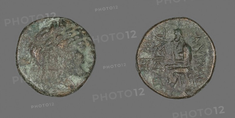 Coin Depicting the God Apollo, 2nd/1st century BC, Greek, Ancient Greece, Bronze, Diam. 2.2 cm, 7.80 g