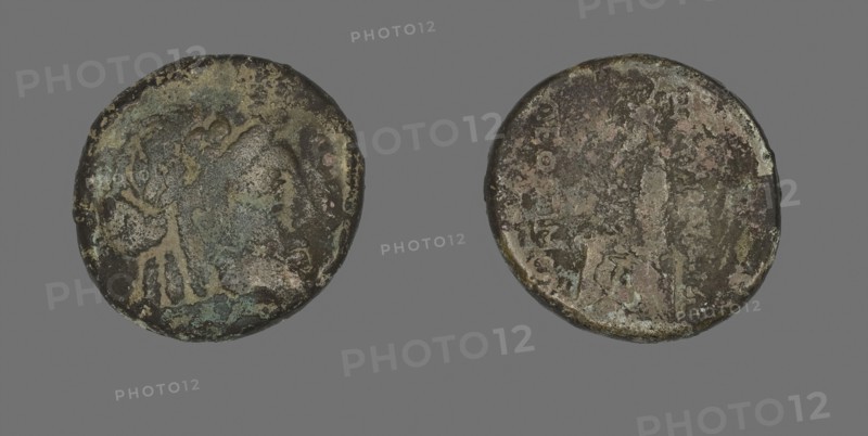 Coin Depicting the God Apollo, 2nd century BC, Greek, Izmir, Bronze, Diam. 2.1 cm, 8.17 g