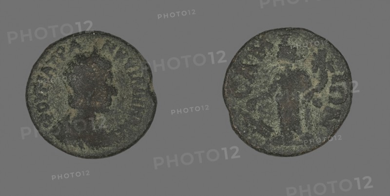 Coin Depicting the Empress Tranquillina, AD 238/244, Roman, Ancient Greece, Bronze, Diam. 2.1 cm, 4.03 g