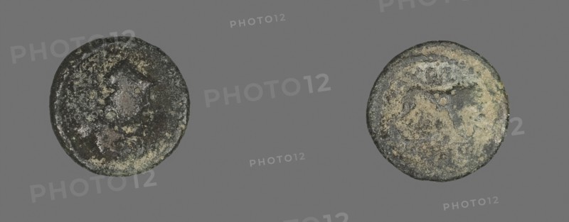 Coin Depicting a Lion, AD 193/211, Roman, Roman Empire, Bronze, Diam. 1.4 cm, 1.12 g