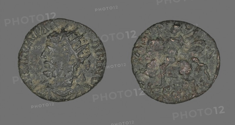 Coin Portraying Emperor Gallienus, AD 253/268, Roman, Roman Empire, Bronze, Diam. 2.4 cm, 7.30 g