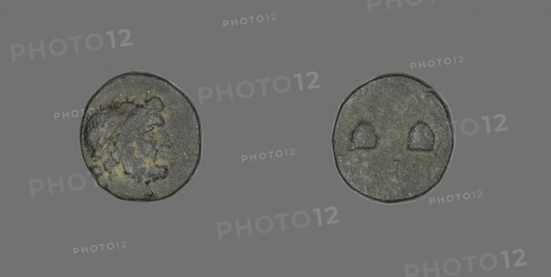 Coin Depicting the God Zeus, about 1st century BC, Greek, Ancient Greece, Bronze, Diam. 1.5 cm, 4.28 g