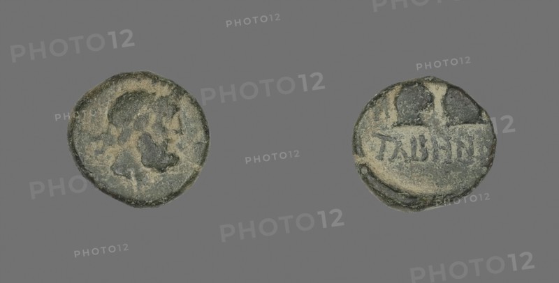 Coin Depicting the God Zeus, about 1st century BC, Greek, Ancient Greece, Bronze, Diam. 1.5 cm, 3.45 g