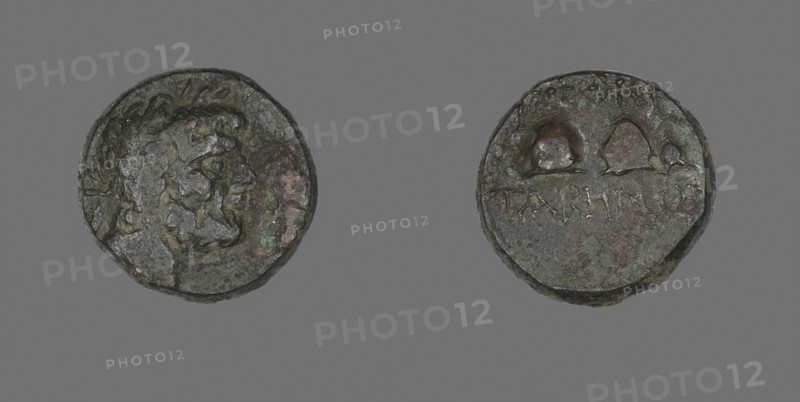 Coin Depicting the God Zeus, 1st century BC, Greek, Ancient Greece, Bronze, Diam. 1.9 cm, 6.72 g