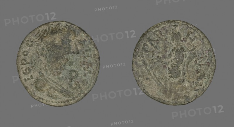 Coin Depicting Populus Romanus, AD 79/81 or AD 211/217, Roman, Roman Empire, Bronze, Diam. 2.3 cm, 4.62 g