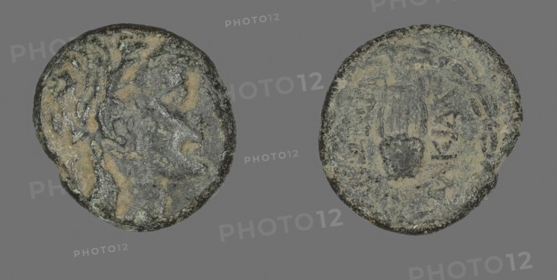 Coin Depicting the God Apollo, about 88/50 BC, Greek, Ancient Greece, Bronze, Diam. 2.4 cm, 7.67 g