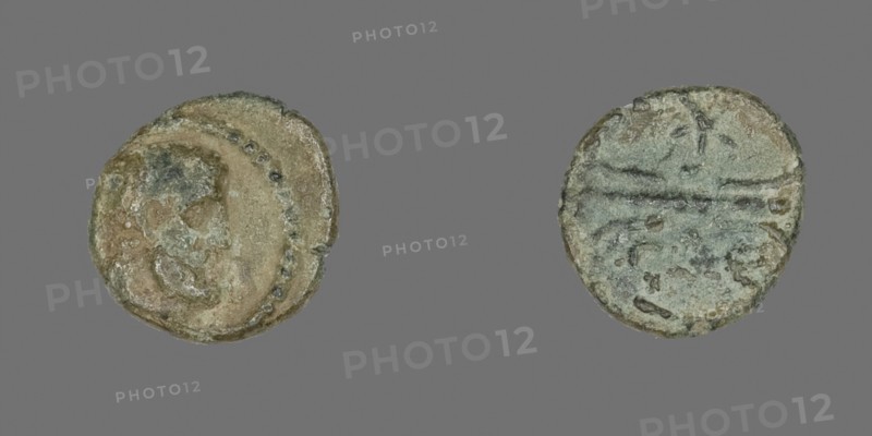 Coin Depicting the Hero Hercules, 2nd/1st century BC, Roman, Roman Empire, Bronze, DIam. 1.1 cm, 1.04 g