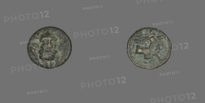 Coin Depicting the Hero Herakles, 2nd/1st century BC, Greek, Ancient Greece, Bronze, Diam. 1.4 cm, 2.15 g