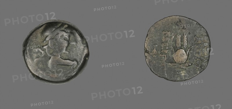 Coin Depicting the God Eros, 138/129 BC, Greek, Ancient Greece, Copper, Diam. 1.8 cm, 5.52 g