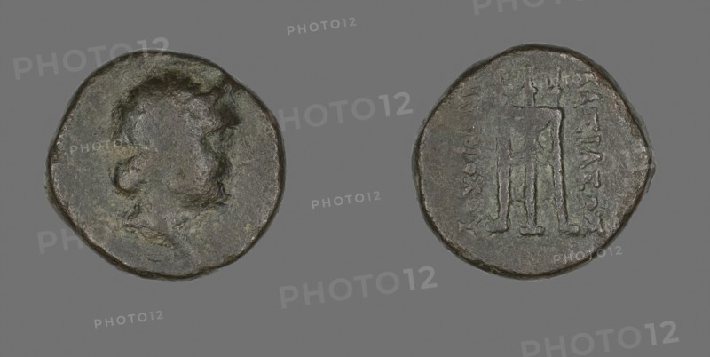 Coin Depicting a Goddess, 261/246 BC, Greek, Ancient Greece, Bronze, Diam. 2.1 cm, 8.43 g