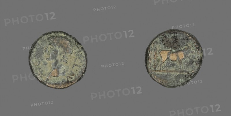 Coin Portraying Emperor Claudius, AD 41/54, Roman, Roman Empire, Bronze, Diam. 1.6 cm, 3.85 g