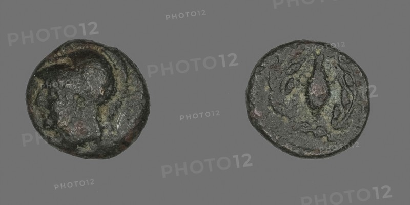 Coin Depicting the Goddess Athena, after 340 BC, Greek, Ancient Greece, Bronze, Diam. 1.1 cm, 1.38 g