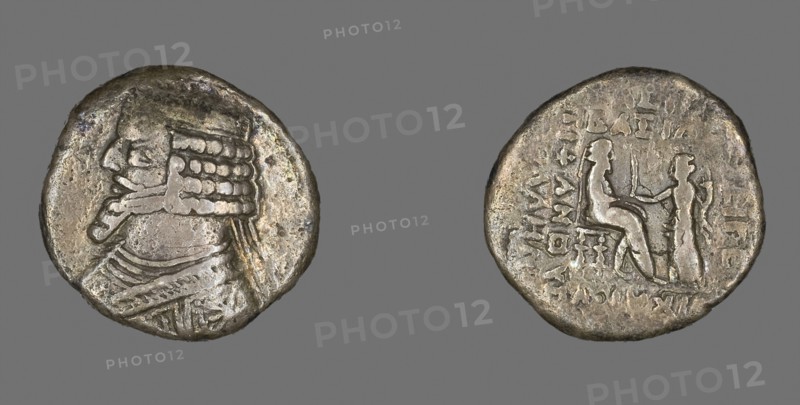 Tetradrachm (Coin) Portraying King Phraate IV, 38/3 BC, Parthian, Iran, Silver, Diam. 2.8 cm, 12.88 g