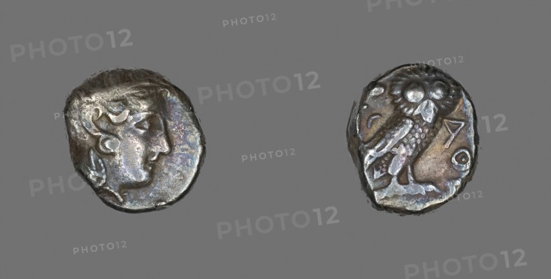 Tetradrachm (Coin) Depicting the Goddess Athena, 296/295 BC, Greek, Ancient Greece, Silver, Diam. 2.2 cm, 17.03 g