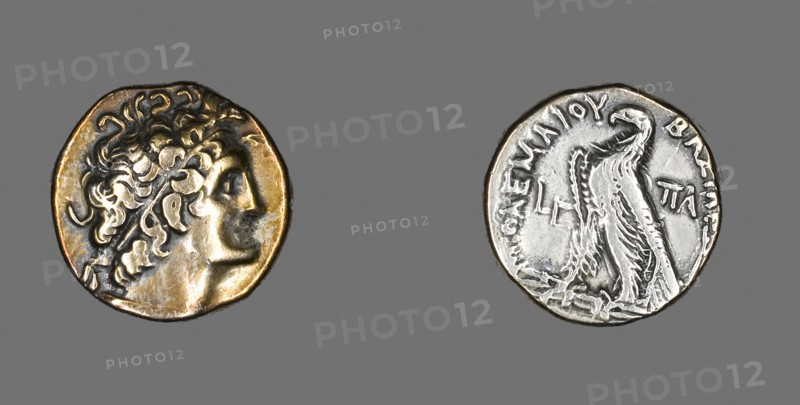 Tetradrachm (Coin) Portraying Ptolemy I, 176/175 BC, Reign of Ptolemy VI (181–145 BC), Greco-Egyptian, Ancient Egypt, Silver, Diam. 2.5 cm, 10.17 g