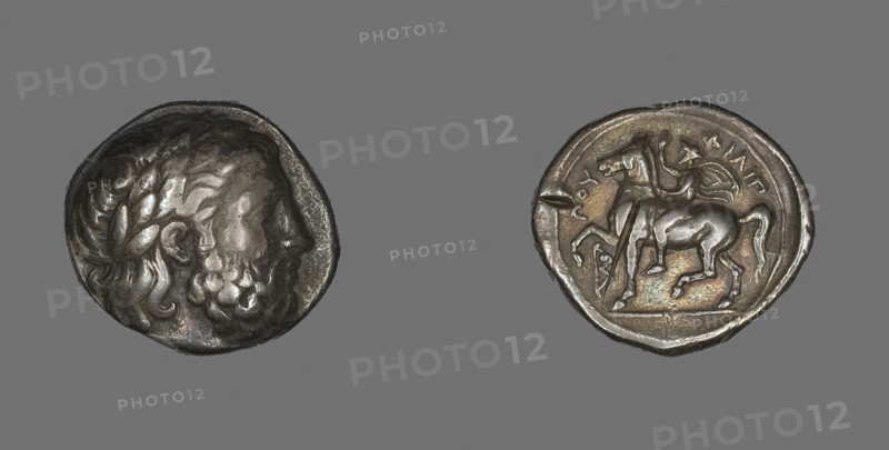 Tetradrachm (Coin) Depicting the God Zeus, 359/336 BC, Greek, Greece, Silver, Diam. 2.6 cm, 14.16 g