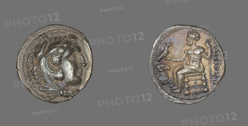 Tetradrachm (Coin) Portraying Alexander the Great, 336/323 BC, Greek, minted in Damascus, Syria, Ancient Greece, Silver, Diam. 2.6 cm, 17.19 g