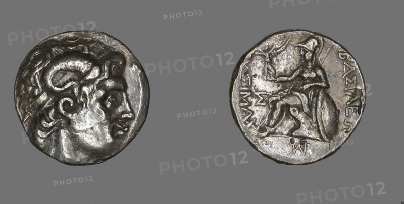 Tetradrachm (Coin) Portraying Alexander the Great, 361/281 BC, issued by King Lysimachus of Thrace, Greek, Roman Empire, Silver, Diam. 2.7 cm, 15.48 g