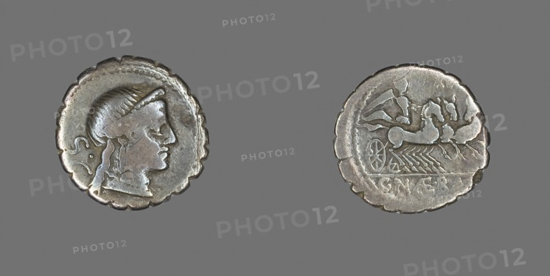 Denarius Serratus (Coin) Depicting the Goddess Venus, 79 BC, Roman, Roman Empire, Silver, Diam. 1.8 cm, 3.56 g