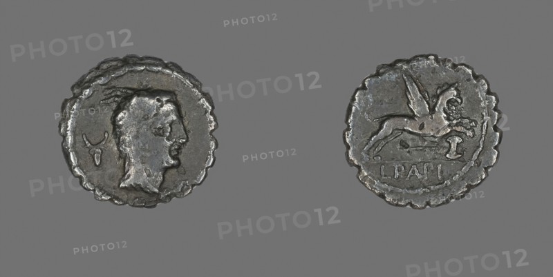 Denarius Serratus (Coin) Depicting the Goddess Juno Sospita, about 79 BC, Roman, Roman Empire, Silver, Diam. 1.9 cm, 3.25 g