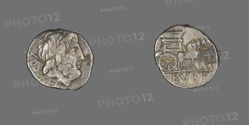 Denarius (Coin) Depicting the God Jupiter, about 87 BC, Roman, Roman Empire, Silver, Diam. 1.8 cm, 3.66 g