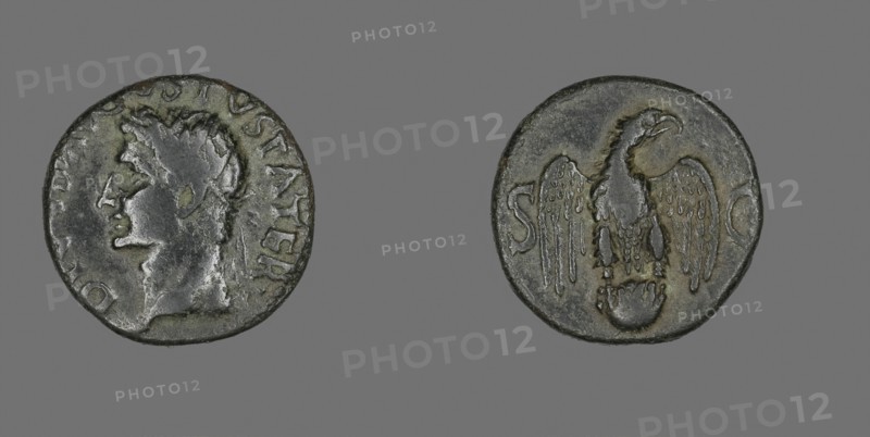 As (Coin) Portraying Emperor Augustus, AD 34/37, Roman, minted in Rome, Roman Empire, Bronze, Diam. 2.5 cm, 11.19 g