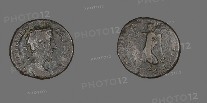 As (Coin) Portraying Emperor Marcus Aurelius, AD December 177/December 178, Roman, Roman Empire, Bronze, Diam. 2.6 cm, 11.49 g