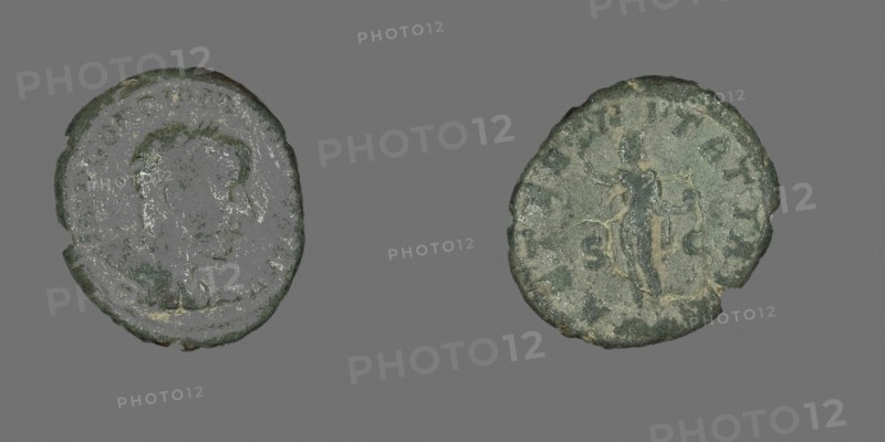 As (Coin) Portraying Emperor Gordian III, AD 241/243, Roman, minted in Rome, Roman Empire, Bronze, Diam. 2.6 cm, 6.50 g