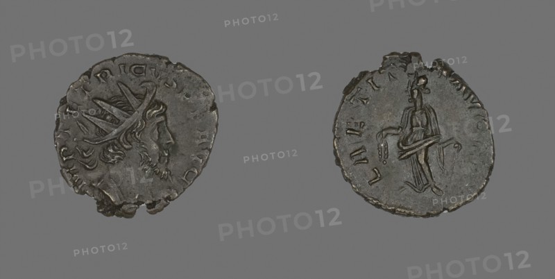 Antoninianus (Coin) Portraying Emperor Tetricus, AD 271/274, Roman, minted in Gaul, Roman Empire, Billon, Diam. 2 cm, 2.57 g