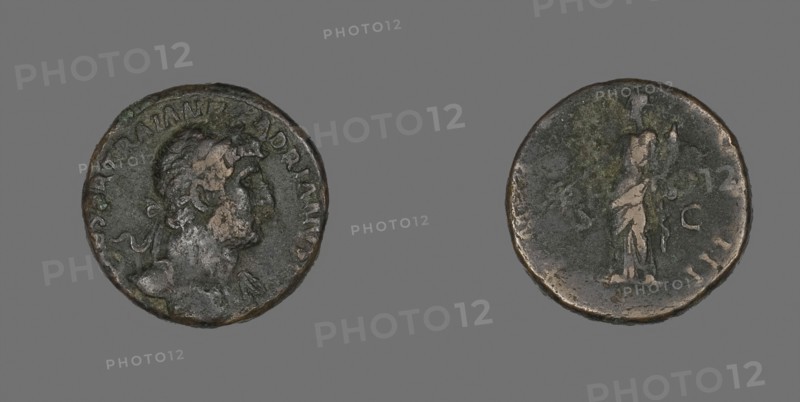 As (Coin) Portraying Emperor Hadrian, AD 119/125, Roman, minted in Rome, Roman Empire, Bronze, Diam. 2.5 cm, 10.86 g