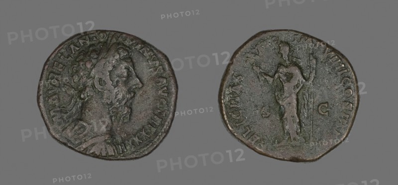 Sestertius (Coin) Portraying Emperor Antoninus Pius, AD December 177/December 178, Roman, Roman Empire, Bronze, Diam. 3.2 cm, 28.94 g