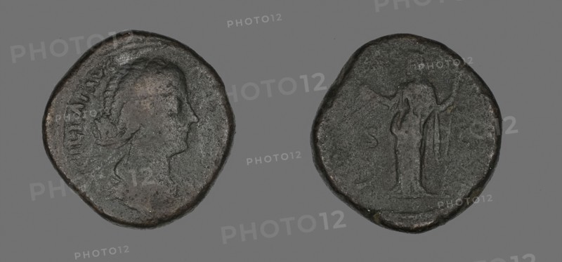 Sestertius (Coin) Portraying Lucilla, AD 164, Roman, minted in Rome, Roman Empire, Bronze, Diam. 3.2 cm, 27.31 g