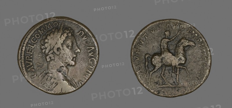 Sestertius (Coin) Portraying Emperor Commodus, AD December 179/December 180, Roman, minted in Rome, Roman Empire, Bronze, Diam. 3.2 cm, 28.55 g