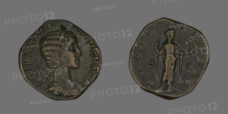 Sestertius (Coin) Portraying Julia Mamaea, AD 224, Roman, minted in Rome, Roman Empire, Bronze, Diam. 2.9 cm, 20.02 g