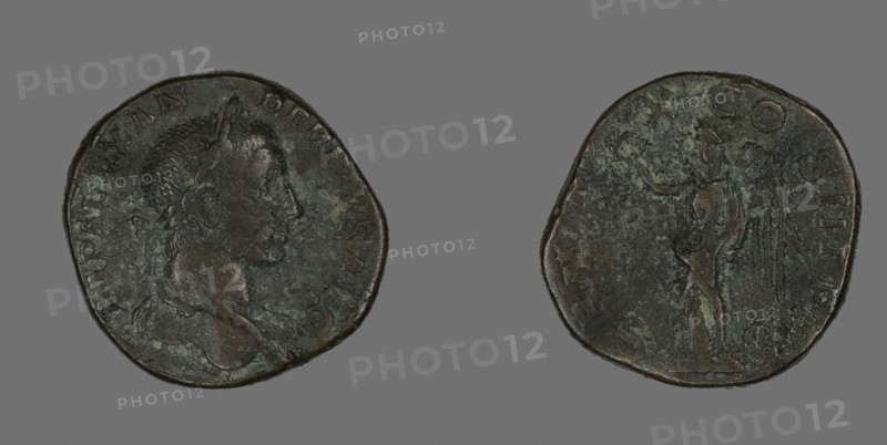 Sestertius (Coin) Portraying Emperor Severus Alexander, AD 231, Roman, minted in Rome, Roman Empire, Bronze, Diam. 3 cm, 20.56 g