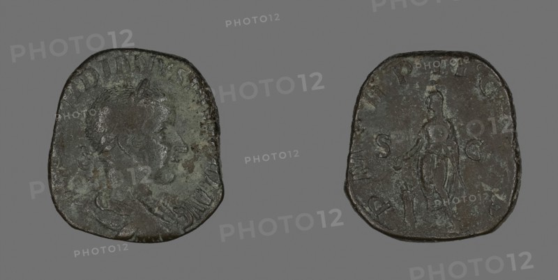 Sestertius (Coin) Portraying Emperor Gordianus, AD 238/244, Roman, Roman Empire, Bronze, Diam. 2.8 cm, 17.71 g