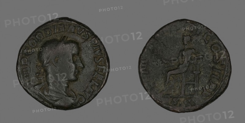 Sestertius (Coin) Portraying Emperor Gordianus, AD 238, Roman, Roman Empire, Bronze, Diam. 3.1 cm, 21.14 g