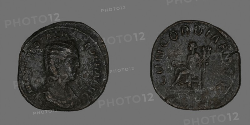 Sestertius (Coin) Portraying Empress Marcia Otacilia Severa, AD 244/249, Roman, Roman Empire, Bronze, Diam. 3.2 cm, 14.92 g