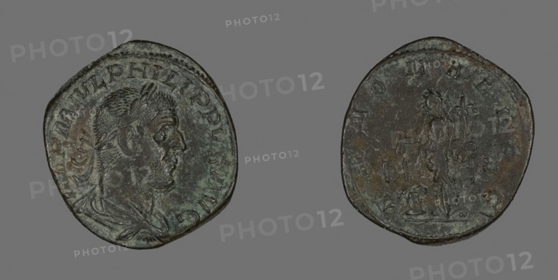 Coin Portraying Philip the Arab, AD 244/249, Roman, Roman Empire, Bronze, DIam. 3 cm, 18.59 g