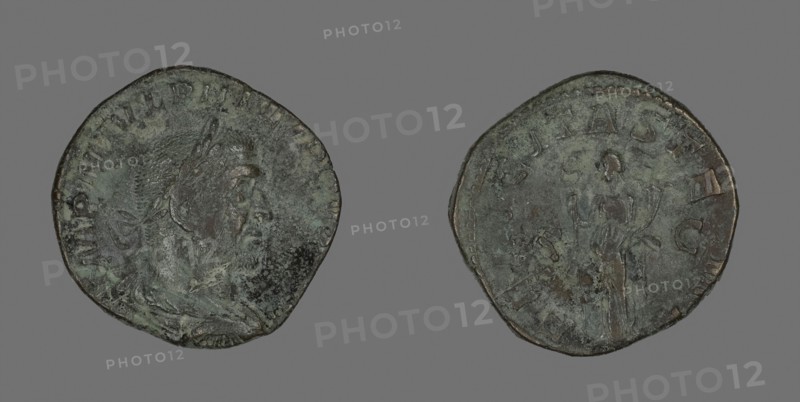 Coin Portraying Philip the Arab, AD 244/249, Roman, Roman Empire, Bronze, Diam. 2.9 cm, 18.40 g