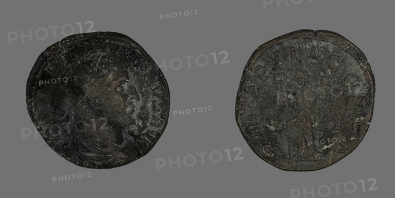 Sestertius (Coin) Portraying Philip the Arab, AD 246, Roman, Roman Empire, Bronze, Diam. 3 cm, 21.22 g
