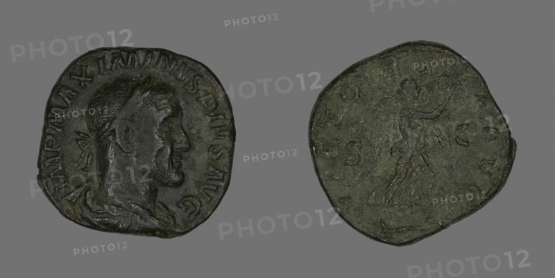 Sestertius (Coin) Portraying Emperor Maximinus, AD 235/238, Roman, minted in Rome, Roman Empire, Bronze, Diam. 3 cm, 20.93 g
