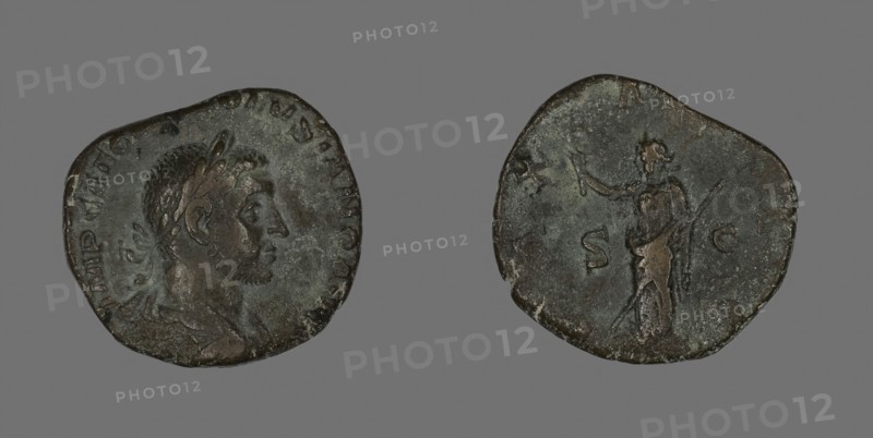Sestertius (Coin) Portraying Emperor Volusian, AD 251/253, Roman, minted in Rome, Roman Empire, Bronze, Diam. 2.7 cm, 14.82 g