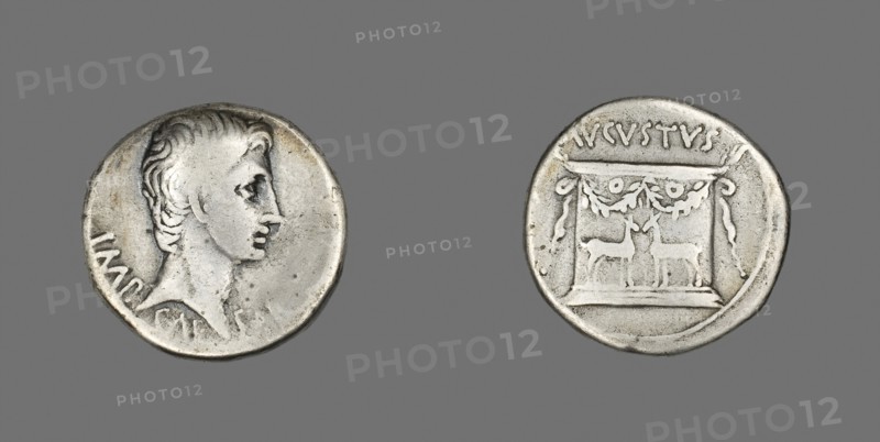 Cistophoric Tetradrachm (Coin) Portraying Emperor Augustus, about 25 BC, Roman, minted in Ephesus, Roman Empire, Silver, Diam. 2.4 cm, 11.47 g