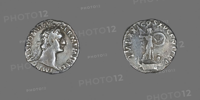 Denarius (Coin) Portraying Emperor Domitian, AD 91, Roman, minted in Rome, Roman Empire, Silver, Diam. 1.8 cm, 2.80 g