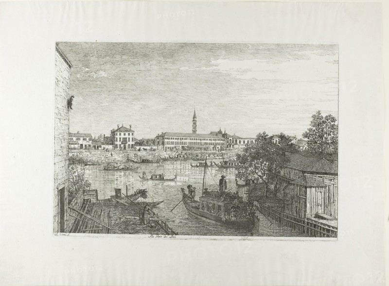 Ale Porto del Dolo, 1735/43, Canaletto, Italian, 1697-1768, Italy, Etching in black on ivory laid paper, 295 x 431 mm (plate), 431 x 586 mm (sheet)