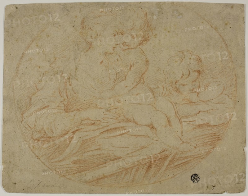 Woman and Two Children, n.d., After Francesco Mazzola, called Parmigianino, Italian, 1503-1540, Italy, Red chalk on tan laid paper, 207 x 267 mm (max.)